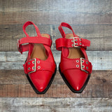Wild Fable Red Buckle Flats- Size 8.5 (see notes)