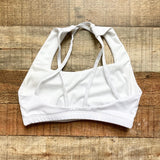 Onzie White Shimmer Strappy Back Sports Bra- Size S/M