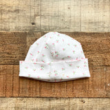 Kissy Kissy White with Tiny Roses Baby Hat- Size S (see notes, we have matching outfit)