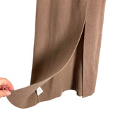 Abercrombie & Fitch Brown Ribbed Knit with Front Slit Maxi Dress- Size S Petite (sold out online)
