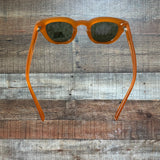 Ryan Simkhai Eyeshop Orange Circle Frame Polarized Sunglasses NEW