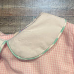 Ann + Reeves Pink Gingham Smocked Christmas Bubble- Size 2T (see notes)