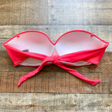 PINK Victoria Secret Hot Pink Strapless Padded Bikini Top- Size S-DD (see notes)
