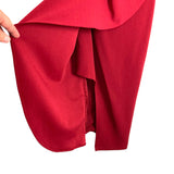 Mossman Red One Shoulder Faux Wrap Skirt with Gathered Detail Now and Forever Dress- Size 2