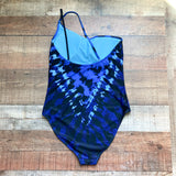 Aerie Blue Printed One Shoulder Padded Full Coverage One Piece NWT- Size M