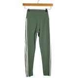 Splits59 Sage with White Side Stripes Leggings - Size S (Inseam 24.5”)