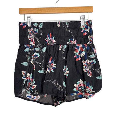 Free People Movement Black Floral Print Shorts - Size M