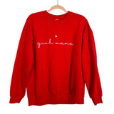 Gildan Red Girl Mama Crewneck Sweatshirt - Size L (See Notes)