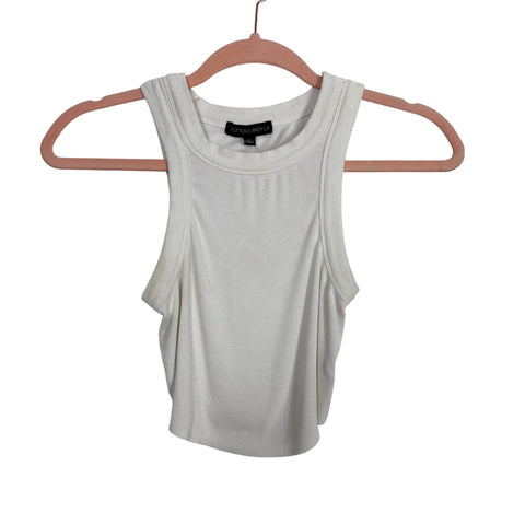 Cotton Candy LA White Racer Back Crop Top - Size S (See Notes)