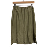 Raquel Allegra 100% Silk Side Slit Skirt- Size ~M (no size tag, fits like M)