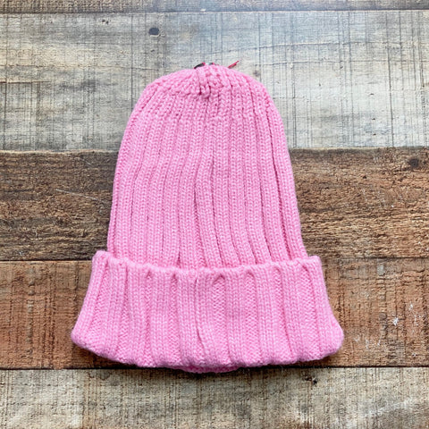 No Brand Pink Knit Beanie Hat (see notes)