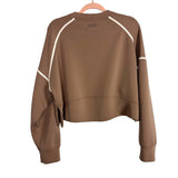 YPB Camel Sweatshirt Cropped Top- Size L