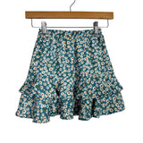 Shein Teal Floral Two Piece Skirt Set- 7 Years