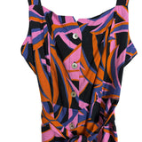 Mister Zimi Printed Linen Blend Belted Jumpsuit- Size 6