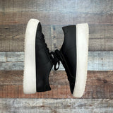 GREATS Brooklyn Black Royal Platform Leather Sneakers - Size US 7