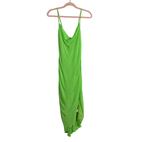 Lovers + Friends Neon Green Drape Front Faux Wrap Dress NWT- Size S