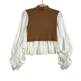 Vestique Camel Reese Layered Top NWT - Size S