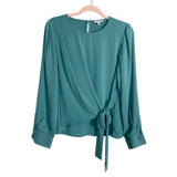 Naked Zebra Green Front Tied Blouse- Size L