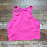 Lululemon Hot Pink Built in Shelf Bra Cropped Tank- Size 12