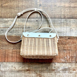 Mudpie Light Wicker with White Leather Shoulder Bag (LIKE NEW)