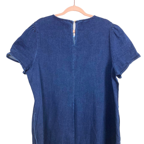 draper james denim dress Draper James Dark Wash Denim Shift Dress- Size 18 (sold out online) – The  Saved Collection