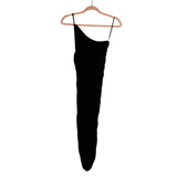 Lovers And Friends Black Velvet Side Ruched Dress NWT - Size M