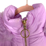 Show Me Your Mumu Purple Faux Fur Hooded Puffer Jacket NWT- Size XL