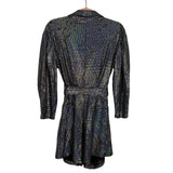 No Brand Black Sequin Belted Romper - Size S (See Notes)