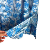 Holly Shae White and Blue Hydrangeas Print Side Slits Dress- Size XL/XXL