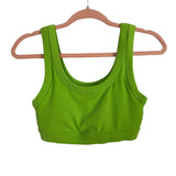 Alo Neon Green Ribbed Padded Sports Bra- Size S