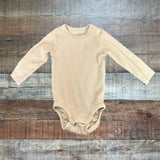 H&M Tan/Blue Ribbed Onesie Set - Size 3M
