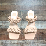 Dolce Vita Tan Braided Double Strap Sandals- Size 7.5 (Brand New)