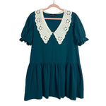 Pomander Place Peacock Green with Lace Collar Kit Dress- Size XL (see notes, sold out online)