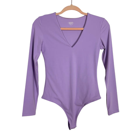 No Brand Lilac Long Sleeve Bodysuit - Size S
