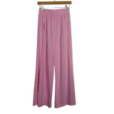Free People Movement Pink Ribbed Two Piece Wide Leg Pant Set- Size S