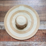 Calvin Klein Monogrammed "PBR" Metallic Wide Brim Hat