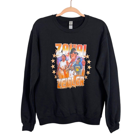 Gildan Black Zakai Zeigler Crewneck Sweatshirt - Size S