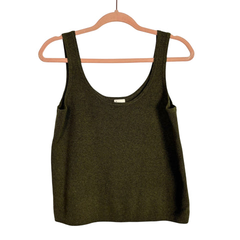 A New Day Olive Knit Tank- Size L