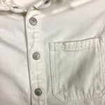 Zara White Distressed Snap Jean Jacket-Size 7Y (see notes)