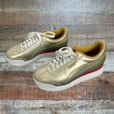 Puma Metallic Gold Platform Sneakers- Size 6 (see notes)