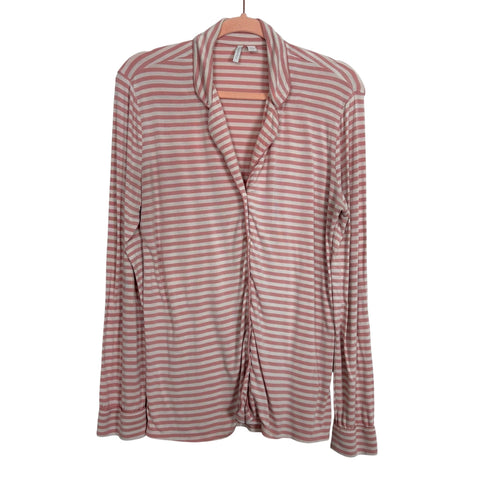 Nordstrom White/Pink Striped Pajama Set - Size S
