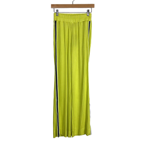 GSTQ Neon Side Stripe Fadeaway Split Hem Pants NWT- Size XS (Inseam 29” we have matching top)
