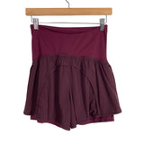 Maacie Wine with Inner Shorts Maternity Yoga Shorts- Size S