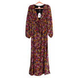 Buddy Love Floral with Front Tie and Cut Out Desirae Maxi Dress NWT- Size M