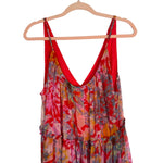 Free People Red with Multi-Color Pattern Juliana Maxi Dress NWT- Size S
