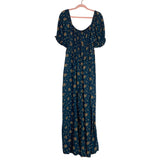 Madewell Blue Floral Wide Leg Jumpsuit- Size XXL