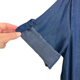 Andrea Javine Denim Roll Tab Dress- Size L