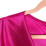 No Brand Hot Pink Shimmery Satin Twist Front with Faux Wrap Skirt Dress- Size XL (see notes)