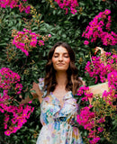 Aakaa Floral Back Tie Dress NWT- Size M