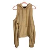 Revolve x Michael Costello Tan Cold Shoulder Hooded Sweatshirt- Size M (Sold Out Online)